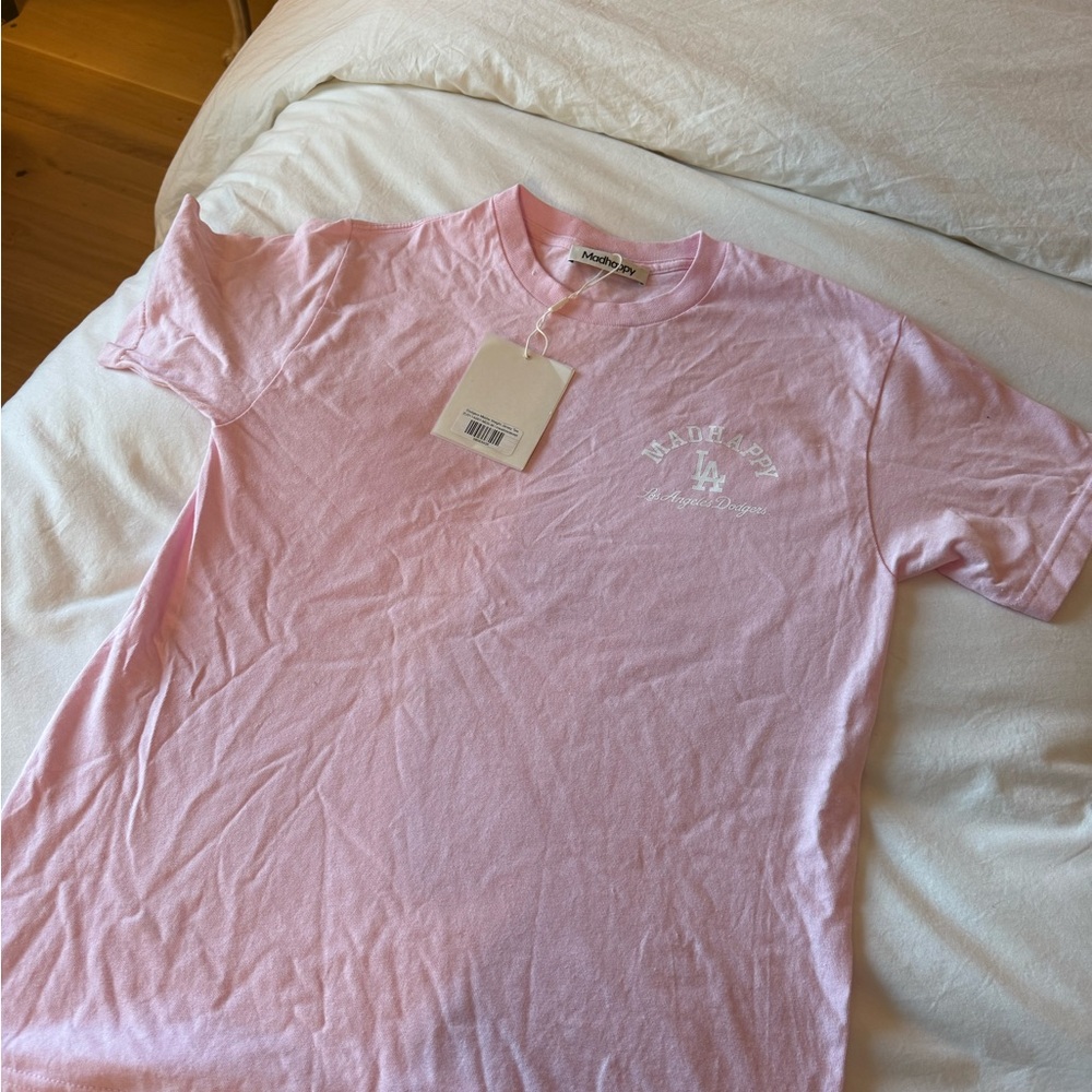 Madhappy Pink Short Sleeve Tee Casual Cotton
